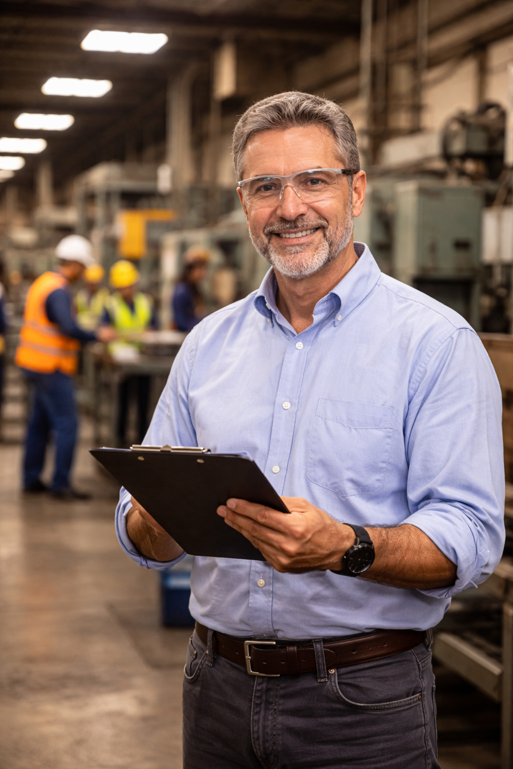 Leader on shop floor